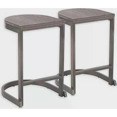 Bamboo Bar Stools Lumisource Industrial Demi 2-Pack Bar Stool 24" 2