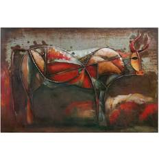 Empire Art Direct Bullish Mixed Media Iron Dimensional Wall Framed Art 121.9x81.3cm