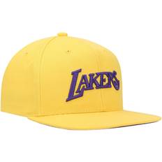 Women - Yellow Headgear Mitchell & Ness Los Angeles Lakers Hardwood Classics Tonal Snapback Hat Men - Gold