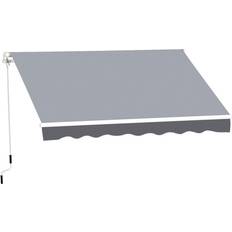 OutSunny Retractable Manual Awning - Grey 250x200cm