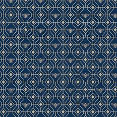 Wallpapers Furn Furn Bee Deco Wallpaper Dark Blue BEEDECO/WP1/DBL