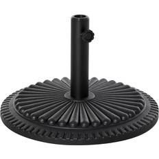 OutSunny 15Kg Round Parasol Base Fits 35/38/48mm Pole Black