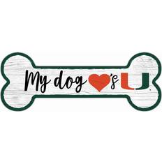 Fan Creations Miami Hurricanes Dog Bone Sign Borad