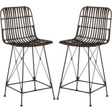 Rattan Bar Stools Safavieh Minerva Bar Stool 37.4" 2