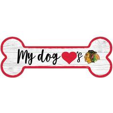 Fan Creations Chicago Blackhawks Team Dog Bone Sign Board