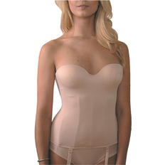 Underwire Corsets Carnival Invisible Full-Coverage Strapless Bustier Bra - Beige