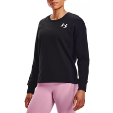 Under Armour Rival Fleece Oversized Crewneck Sweatshirt - Black