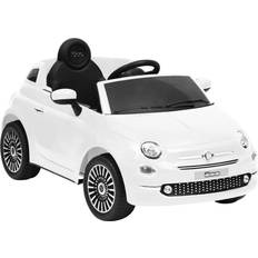 Metallo Veicoli Elettrici vidaXL Auto Elettrica per Bambini Fiat 500 Bianca Bianco