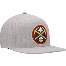 Mitchell & Ness Denver Nuggets Team Logo Snapback Hat Men - Heathered Gray