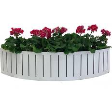 Ventura Funky Flower Box - White 90x20x20cm