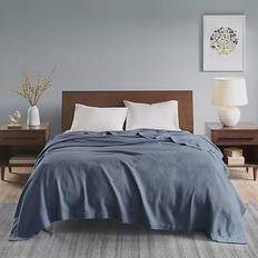 Madison Park Egyptian Cotton Blankets Blue (228.6x167.64cm)