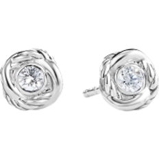 David Yurman White Gold Earrings David Yurman Infinity Stud Earrings - White Gold/Diamonds