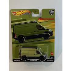 Mercedes benz car Hot Wheels Mercedes Benz Sprinter Van with Ladder Green Metallic and Black "Deutschland Design" Series Diecast Model Car