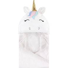 White Baby Towels Hudson Animal Face Hooded Towel Multicolor Unicorn