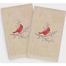 Linum Home Textiles Christmas Cardinal Guest Towel Beige (76.2x40.64cm)