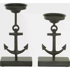 Olivia & May Ship Anchor Candlestick 12" 2