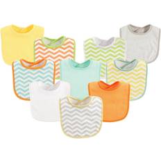 Luvable Friends Feeder Bibs 10-pack Neutral Chevron