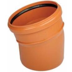 PVC bøjning 160mm, 15° Med kort indstiksmuffe EN1401