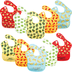 Multicolored Food Bibs Hudson Waterproof Polyester Bibs 10-pack Tacos Beginner