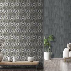 Muriva Tapeten Muriva DUTCH WALLCOVERINGS Tapete Galactic Silbern und Braun