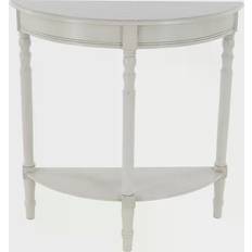 Console table with shelf Ridge Road Décor Traditional Demilune Console Table 81.3x30.5cm