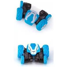 Mini 4 Ch 2.4G Radiostyrd Stuntbil 4 hjul (Blå/Vit)