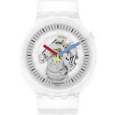 Transparent Armbanduhren Swatch Clearly Bold Clear (SB01K100)