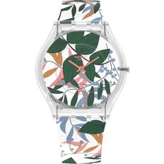 111 skin Swatch Klocka Skin Classic Bio SS08K111 Leaves Jungle
