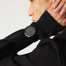 Lacoste Analogue Watch with Leather Strap Replay Black