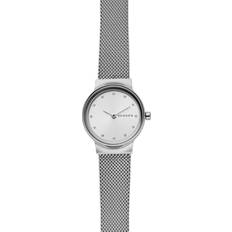 Skagen Women Wrist Watches Skagen Freja Mesh Bracelet 26mm Silver