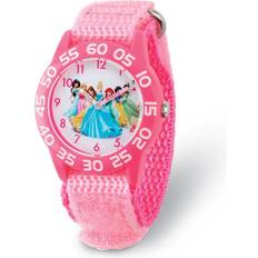 Klocka barn rosa Disney Prinsessa Barn Plast Tid Lärare Analog Kvarts Nylon Rem Klocka Lt Rosa Dk Rosa