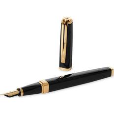 Negro Plumas estilográficas Waterman Exception S.Laque Black GT Fyldepen F