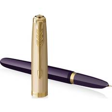 Purple Fountain Pens Parker 51 Deluxe Plum and Gold Fountain Pen