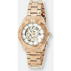 Pearl Empress Godiva Automatic Mother-of-Pearl Watch: Rose Gold Case White and Rose Gold Band