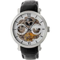 Aries Skeleton Leather-Band Silver