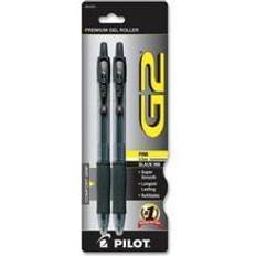 Pilot G2 Retractable Gel Pens, Fine Point, Black Ink, 2/Pack (31031)