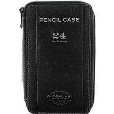 Global Art Black Canvas Pencil Case