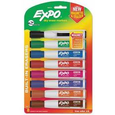 Red Arts & Crafts Expo Magnetic Dry Erase Markers, Chisel Tip, Assorted, 8/Pack (1944741)