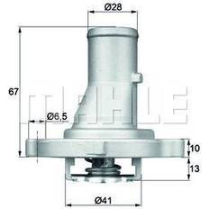 Fiat Sistemas de Refrigeración Fiat MAHLE ORIGINAL TI 68 87D Termostato 600 Hatchback