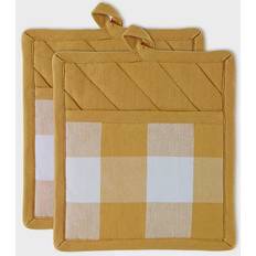 Checkered Pot Holders DII Buffalo Pot Holder Yellow (22.86x20.32)