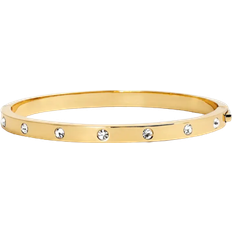 Hinged Bangle - Gold/Transparent