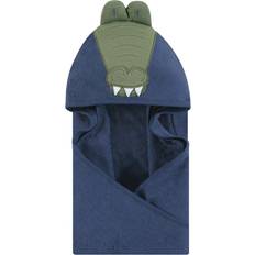 Blue Baby Towels Hudson Animal Face Hooded Towel Alligator