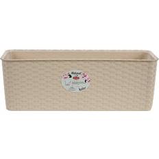 Stefanplast Balconetta Vari Colori 50 cm Rettangolare Tortora con Riserva d'Acqua