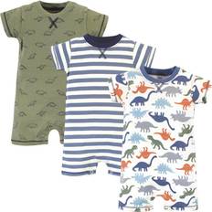 Organic/Recycled Materials Playsuits Touched By Nature Organic Cotton Rompers 3-pack - Bold Dinosaurs (10163279)