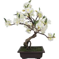 White Artificial Plants Nearly Natural Cherry Blossom Bonsai Artificial Plant