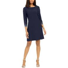 MSK Embellished-Sleeve Sheath Dress - Black