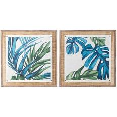 Botanical Leaves On Paper Wood Wall Art Framed Art