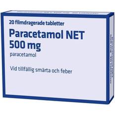 Värktabletter Receptfria läkemedel Paracetamol NET 500mg 20 st Tablett