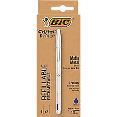 Plata Plumas Bic Cristal ReNew Refillable Ballpoint Pen 1.0mm