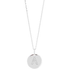 Joanli Nor Ellanor Letter Pendant Necklace - Silver/Transparent